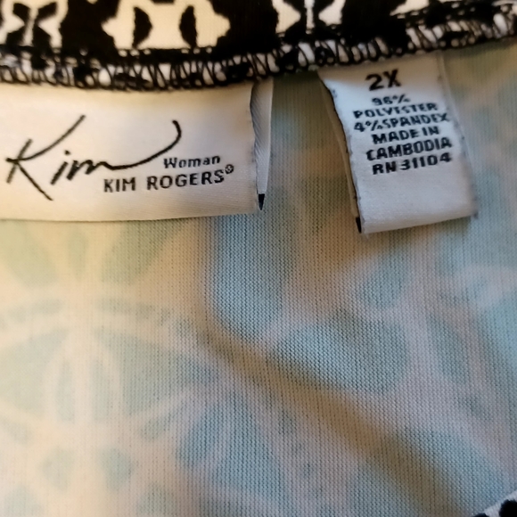 KIM ROGERS WOMAN SZ 2X TEAL/WHITE/BLACK - Picture 6 of 9